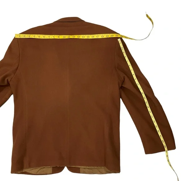 Vintage Boulevard Club Men’s Blazer Brown Sports Coat Wool Cashmere Size… - Picture 15 of 16